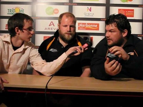 Interview de Craig Smith et de Vickus Harmse après RCNM-Tarbes