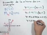 Ecuación de la altura en un triángulo - geometría analítica (PARTE 2)