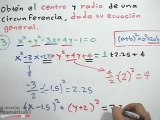 Obtener centro y radio de una ecuación general de circunferencia (P1)