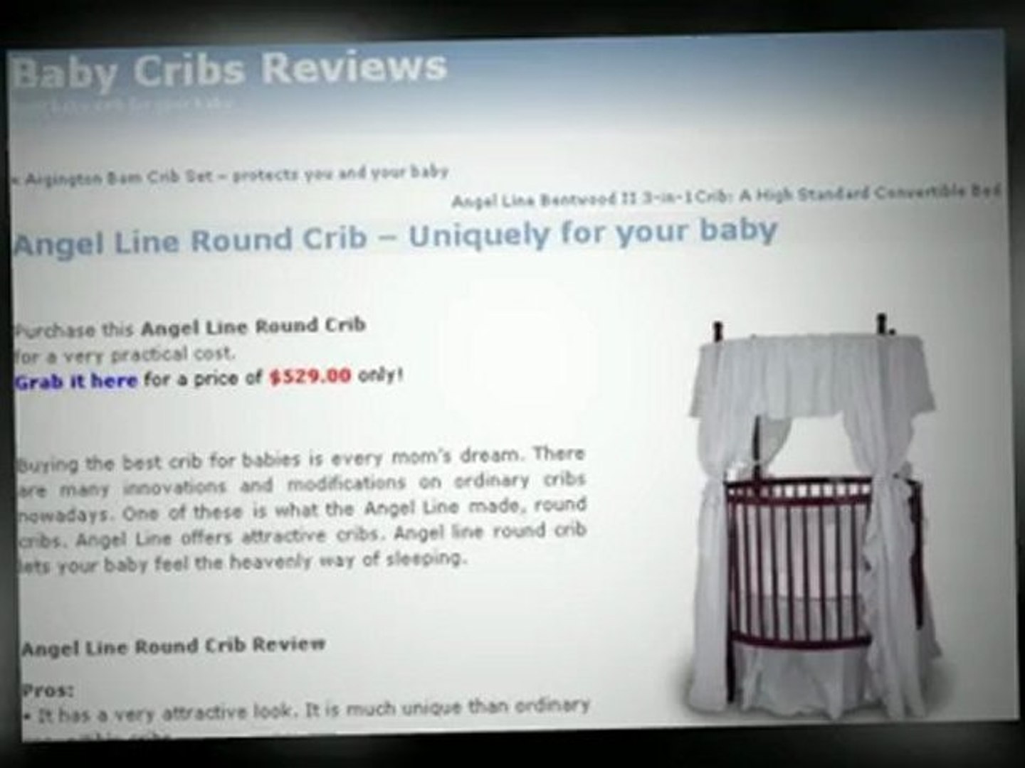 Angel Line Round Crib Video Dailymotion