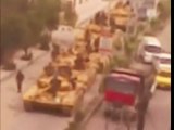 فري برس ريف دمشق كفربطنا ارتال من الدبابات لاخفائها عن لجنة المراقبيىن 18 4 2012 Damascus