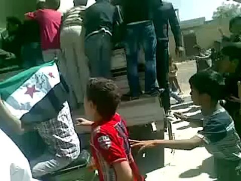 فري برس حلب مظاهرة حاشدة منبج 17 4 2012 Aleppo