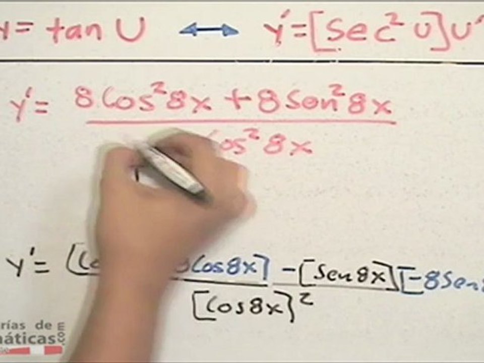 Derivar una función ¨tangente¨ utilizando seno y coseno - HD