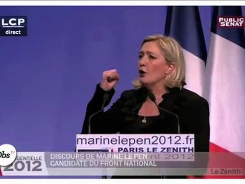 Marine Le Pen au Zénith : le festival d'invectives en moins de 3 minutes