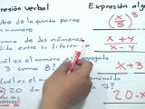 Traducción de lenguaje verbal a lenguaje algebraico - HD