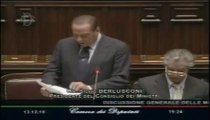 Berlusconi - Fiducia, intervento alla Camera