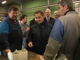 Nicolas Sarkozy visite de l’entreprise SIBIRIL de Carantec (Finistère)