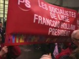 LILLE - 170412 - Le PS liégeois à Lille pour soutenir F.Hollande