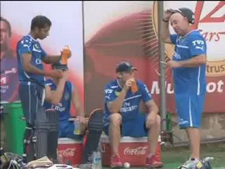 Hyderabad at a practice session in Ferozshah kotla 19 April