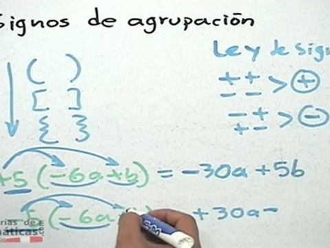 Signos de agrupación en polinomios - HD