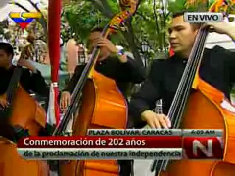 (VÍDEO) 202 años del 19 de abril Ejecutivo Nacional rinde honores a la Bandera en la Plaza Bolívar de Caracas