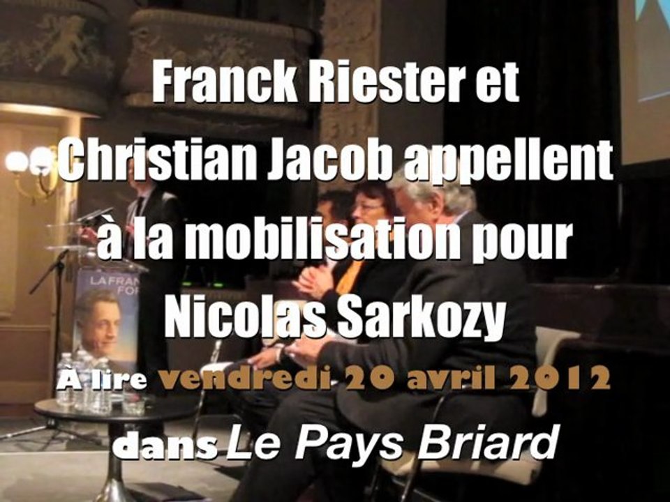 Christian Jacob appelle à soutenir Nicolas Sarkozy