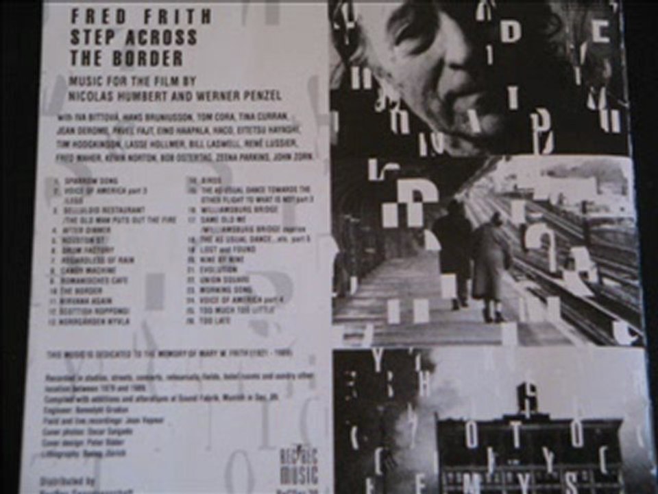 FRED FRITH  - Evolution (  soundtrack - Step Across The Border )