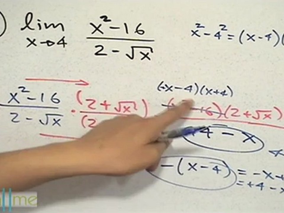 Tipo de límite: 0/0 (racionalizar el denominador),  Parte 3 - HD