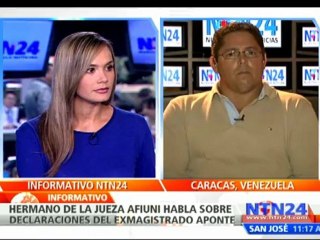 Hermano de exjueza venezolana Afiuni opina sobre las polémicas declaraciones de Eladio Aponte