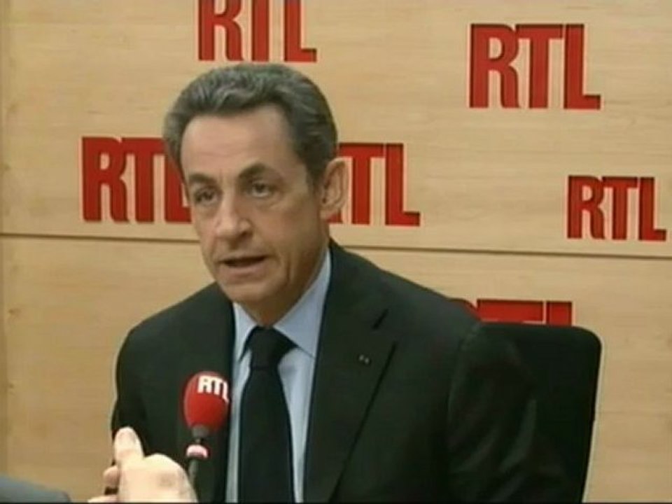 Nicolas Sarkozy, candidat UMP à la Présidentielle, vendredi sur RTL : "Il n'y a plus de risque d'implosion de l'euro"