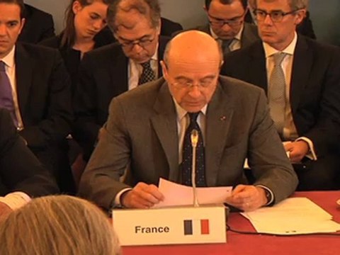 Réunion ministérielle sur la Syrie : propos introductifs d'Alain Juppé
