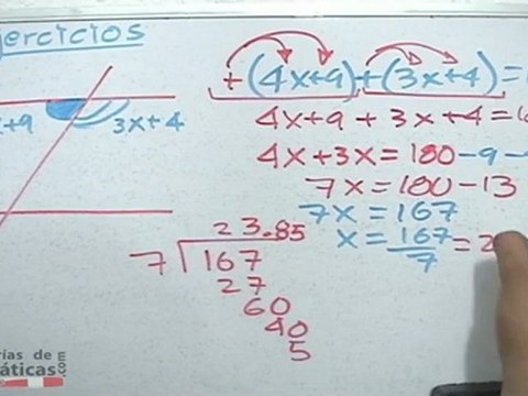 Ejercicios de ángulos en líneas paralelas - HD