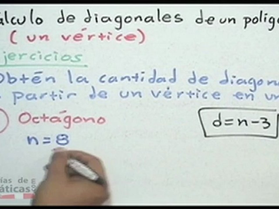 Cálculo de diagonales desde un vértice en un polígono - HD