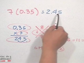 Ejercicio de multiplicar un entero con un número decimal