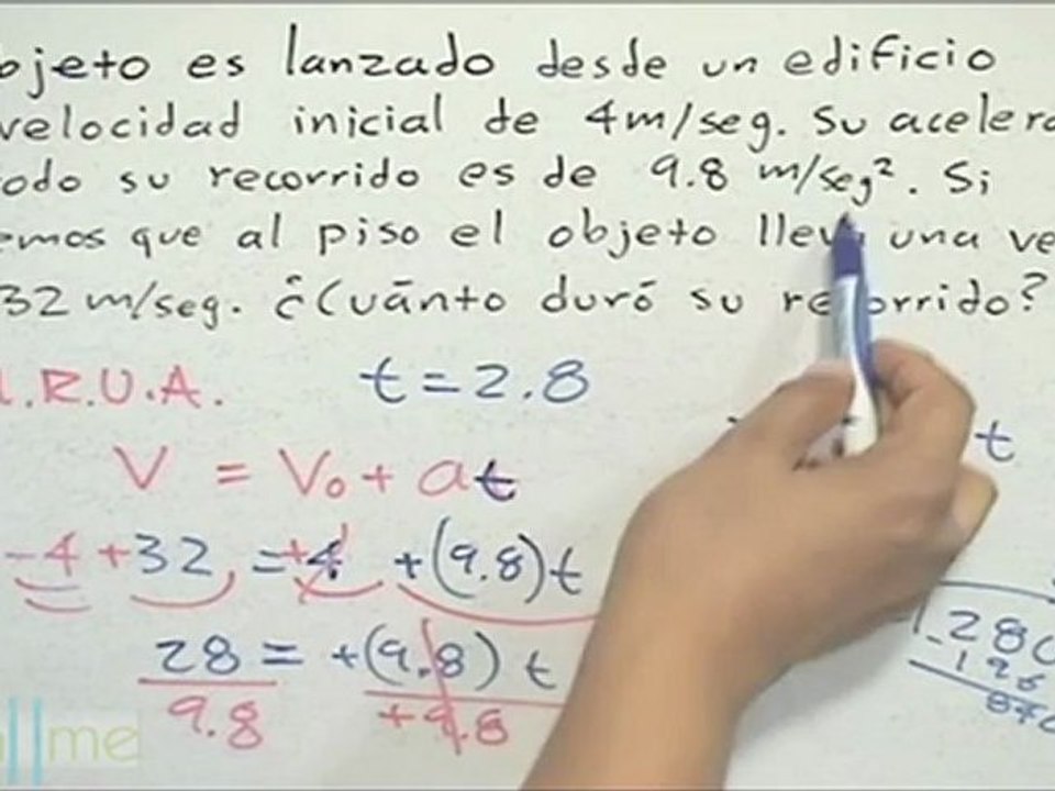 Ejercicio de tiempo en un M.R.U.A.