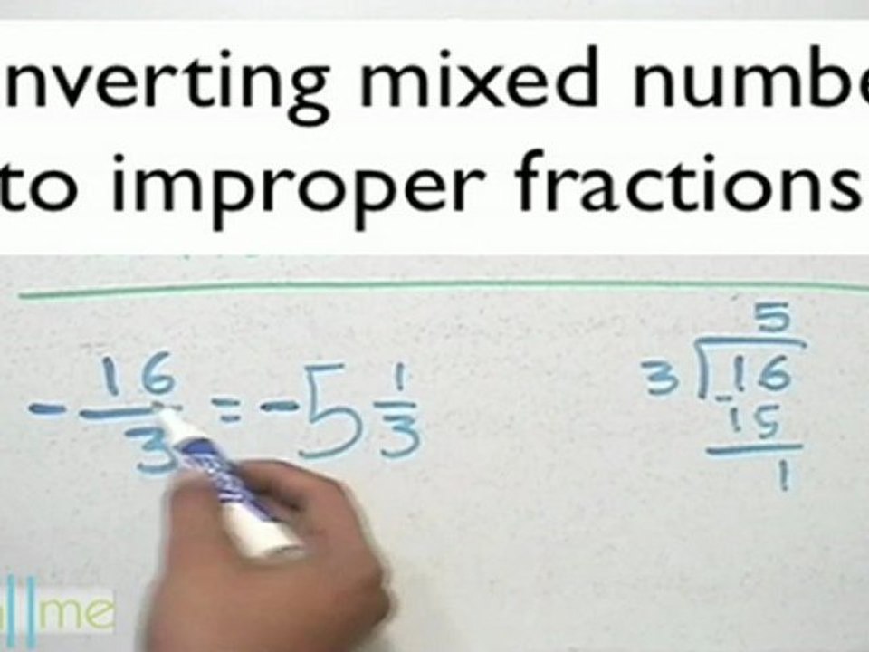 Converting mixed numbers to improper fractions - HD