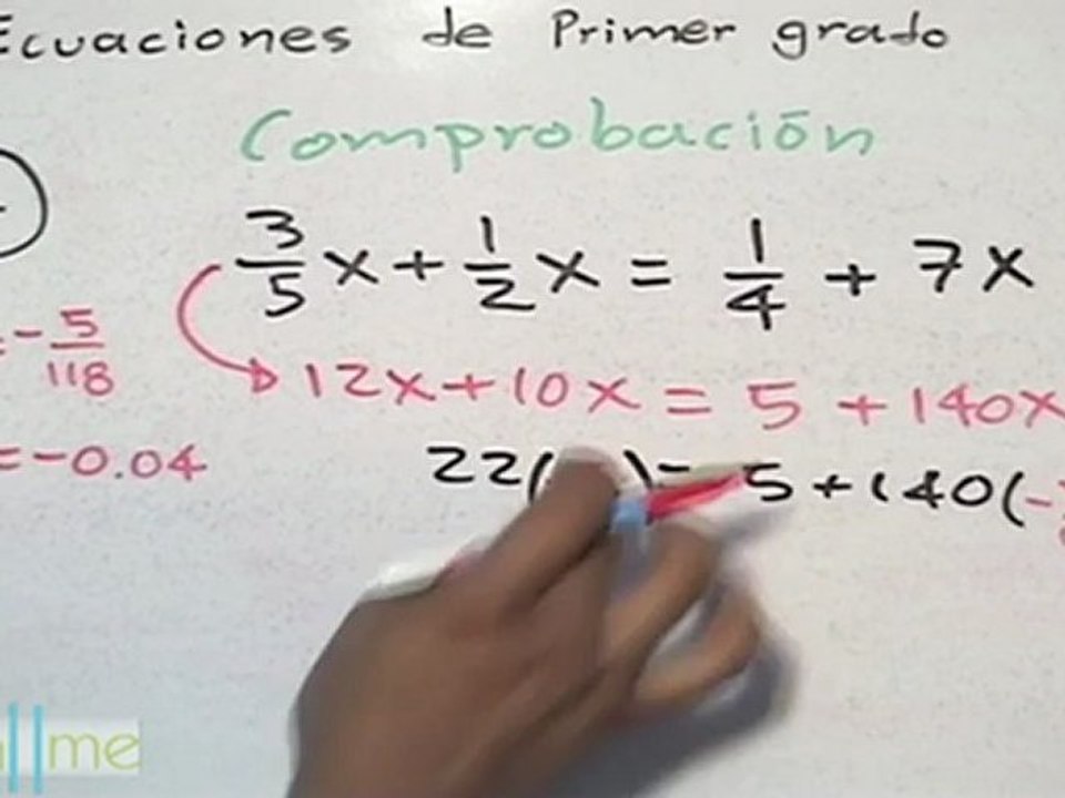 Resolución de ecuaciones de 1er grado (parte 2) - HD