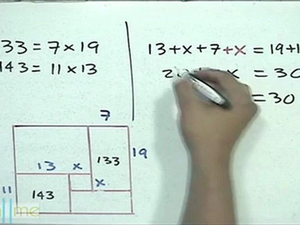 Área de un cuadrado formado por rectángulos (problemario introductorio OMM 2006) - HD