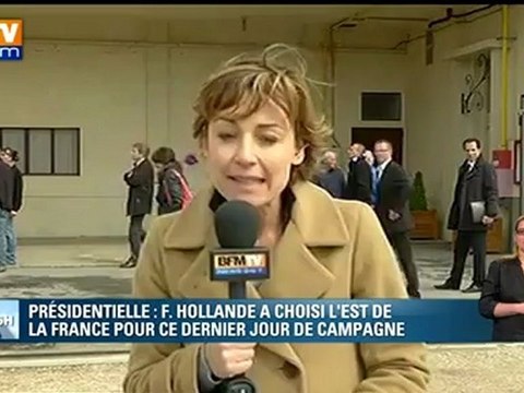 Hollande dans l'est : derniers déplacements avant le 1er tour