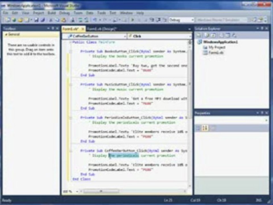 VB.NET demo 1 - create a simple program in Visual 2010 - YouTube