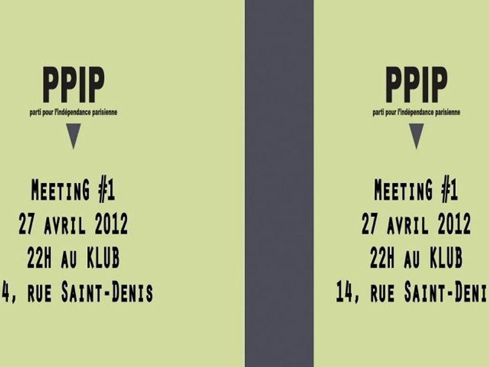 MeetinG #1 du PPIP 3D