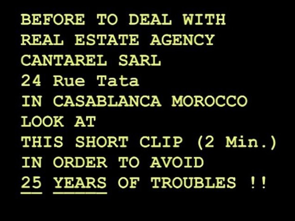 CANTAREL REAL ESTATE MOROCCO