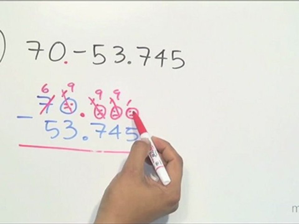 Resta de números con punto decimal - HD