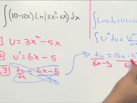 Funciones con logaritmo natural (integral por sustitución) - HD
