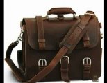 A Chestnut Leather Briefcase, Backpack, Handbag 