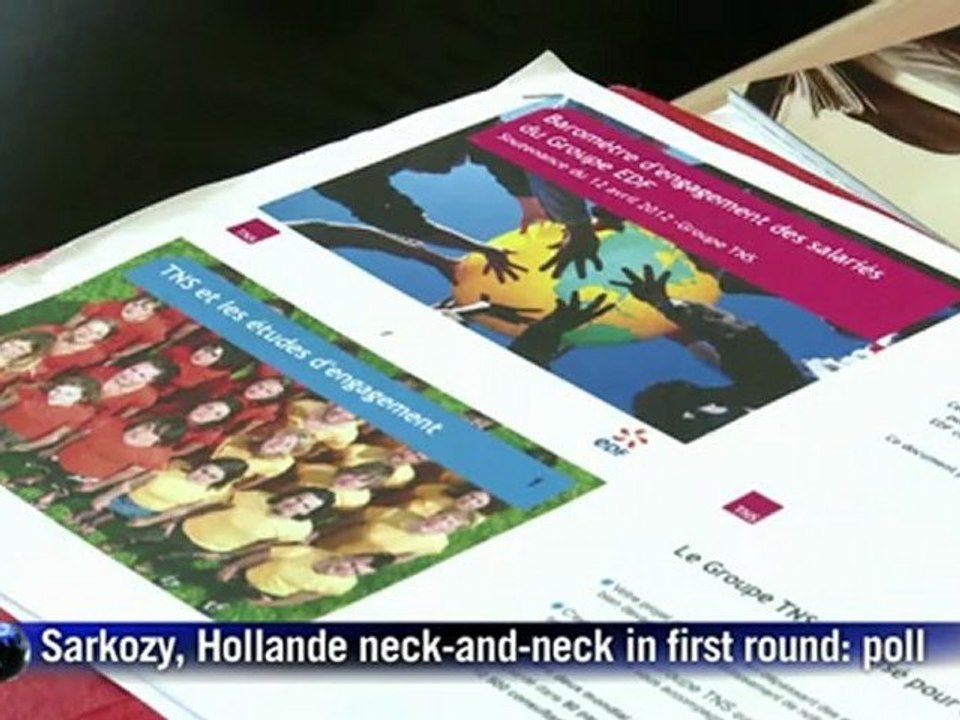 Sarkozy, Hollande tied in first round: French poll