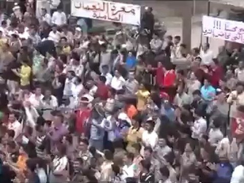فري برس ادلب معرة النعمان مظاهرة في جمعة سننتصر ويهزم الأسد 20 4 2012 Idlib
