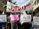 فري برس ريف دمشق عربين مظاهرة صباحية تنادي بإسقاط النظام جمعة  سننتصر و سيهزم الأسد  20 4 2012 Damascus