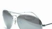 Aviator Sunglasses Silver Frame Mirror Lens