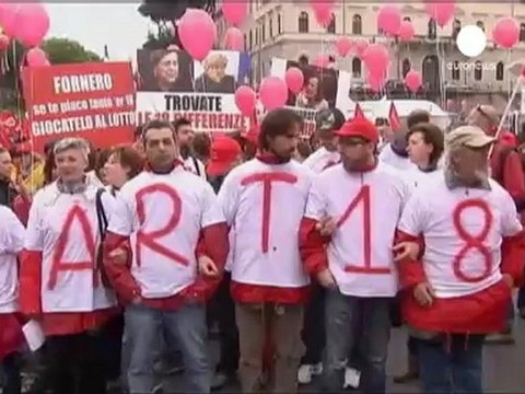 Sciopero nazionale trasporto pubblico. CGIL in piazza a Roma