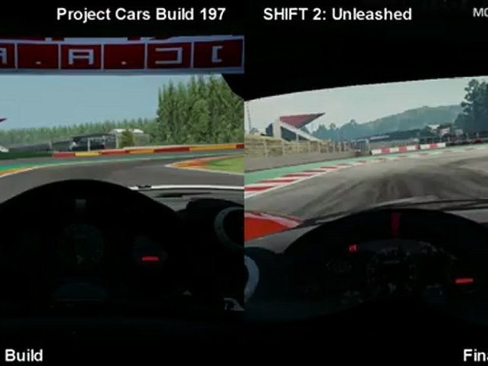 Project CARS Build 197 vs SHIFT 2 Unleashed - Helmet Camera Comparison