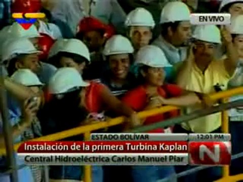(VÍDEO) Instalan primera turbina Kaplan en Central Hidroeléctrica Carlos Manuel Piar en el estado Bolívar
