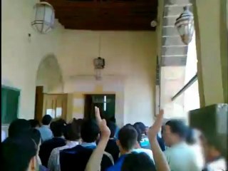 فري برس مظاهرة حاشدة في باحة مسجد الدقاق  سننتصر ويهزم الأسد 20 4 2012 Damascus