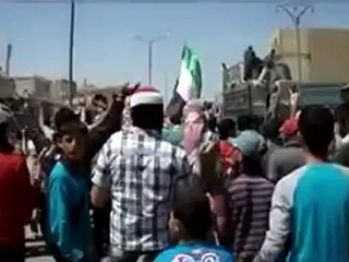 فري برس ريف ديرالزور مظاهرة حاشدة  مدينة العشارة 20 4 2012 DeerALzoor