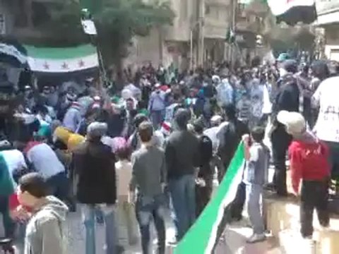 فري برس ريف دمشق مظاهرة التل جمعة سننتصر ويهزم الاسد 20 4 2012 ج1 Damascus