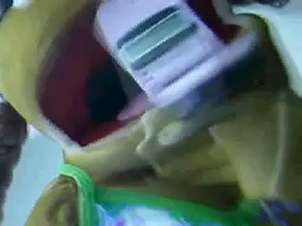 muppet eating a cell phone