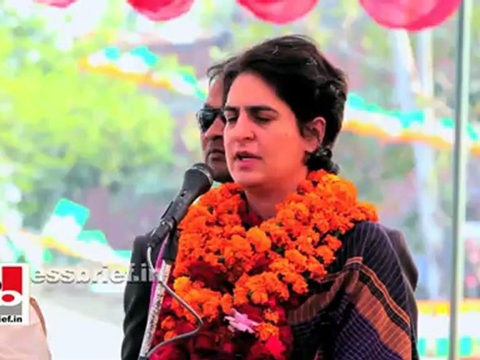 Priyanka Gandhi Vadra in Bachharawan (Raebareli), urges voters to support Congress