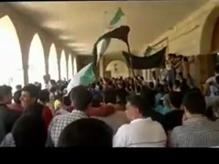 فري برس حماة المحتلةحي الضاهرية جمعة سننتصر و يهزم فرخ البط الأحمق  20 4 2012ج 1 Hama