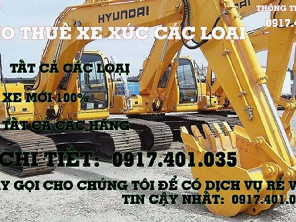 Cho thuê xe xúc, cho thue xe xuc - 0917.401.035