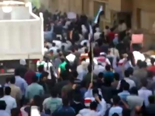 فري برس ريف دمشق مظاهرة حاشدة   20 4 2012 Damascus